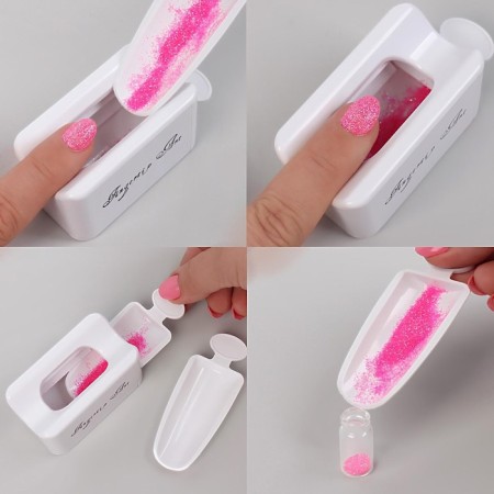 A system for applying scenes on nails, in a cardboard box, white color-1