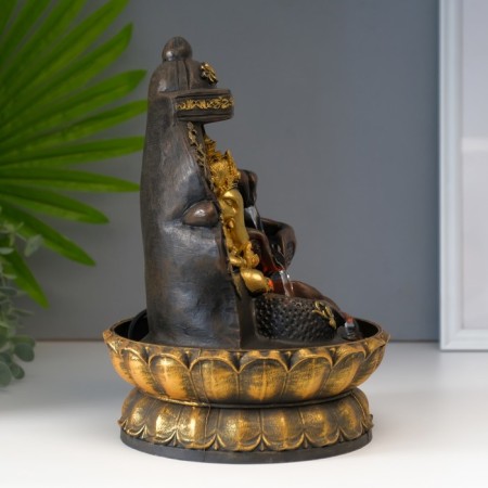 The desktop fountain from the network, the backlight "Ganesha on the throne" 28x20x20 cm-3