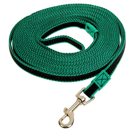 Kaponnoye zonik leash with double latex thread, 7 m x 1.5 cm, green