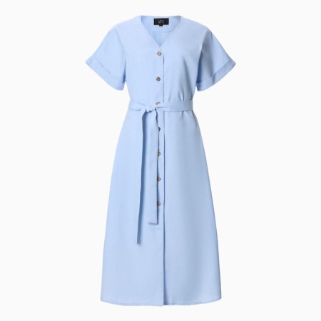 Women's dress on buttons Mist Summer Time, Blue, R. 50-7