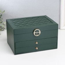 Casket to the leatherette for jewelry 