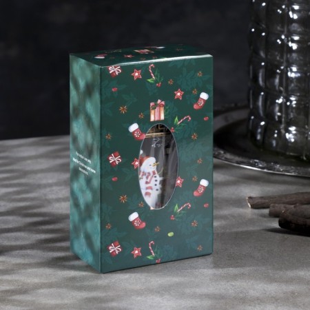 LED figure "Snowman" 7.5 × 14 × 4.2 cm, plastic, batteries AG13x3, glow warm white-3