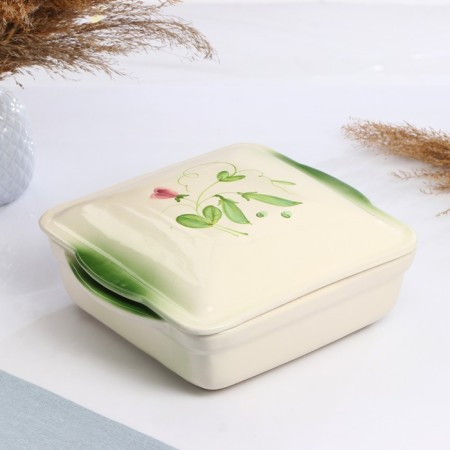 Baking capacity "Tetra with a lid" 2.5l / 29x24x11.5cm, peas