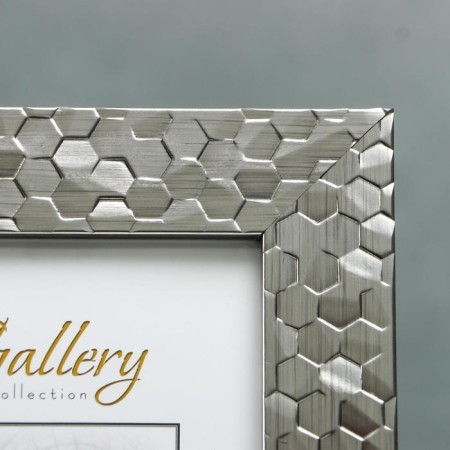 Photo frame Plastic Gallery 10x15 cm, 651628 metallic (plastic screen)-1