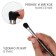 Premium makeup brush, 17.3 cm, black color