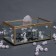 Organizer for storage "Mountains", with a lid, glass, with a mirror -bottom, 1 section, 14.5 × 8.5 × 6 cm, the color is transparent/copper