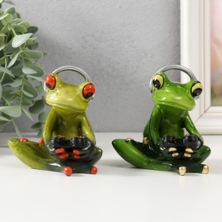 Souvenir Polystone Lac "Frog plays in the prefix" MIX 8x7x8 cm