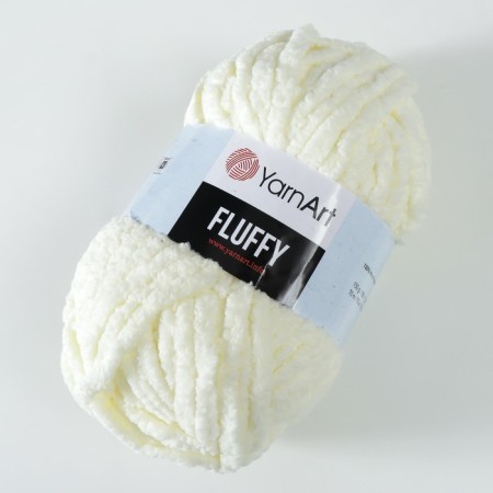Yarn "Fluffy" 100% micropoliester 70m/150g (711 dairy)-1