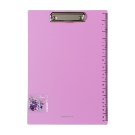 Plastic tablet with A4 clamp, Erichkrause "Matt Pastel Bloom", scale 30cm, in a package, mix-4