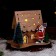 New Year's decor with backlight "House with stars" 15.5 × 11 × 12 cm
