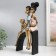 Souvenir Polystone SPREASE "Children on the hill, with jugs" White-gold 19.5x10x35 cm