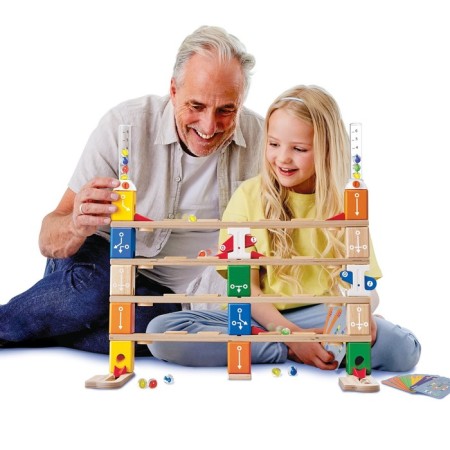 Hape wooden designer, quadrilla labyrinth, basic set of "Racing"-1