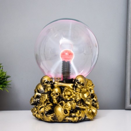 Skull plasma ball, 20 cm Risalux