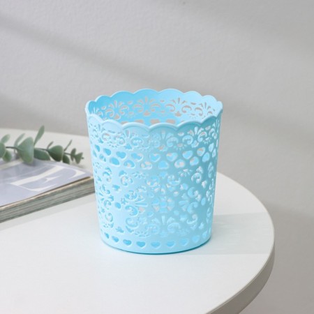 Basket for storage "lace pattern", plastic, 9.8 × 9.8 × 10 cm, mix color-5