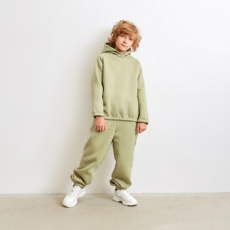 Pants Children's Minaku: Basic Line Kids olive color, height 158-2