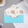 Envenue for money "congratulatory" gray-blue, flowers, 19x9 cm