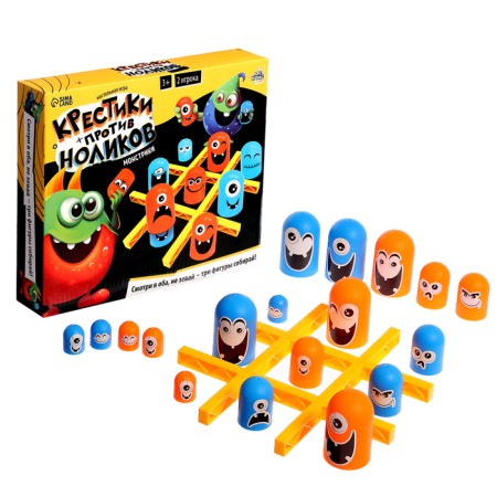 Strategic board game for the logic “Crosses against Nolikov. Monsters "-10