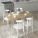 Dining table loverpool 110x60x75 cm, oak craf gold, white