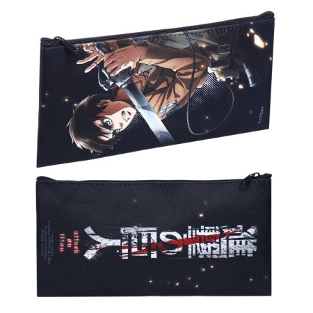 Penal soft, 1 department, 110 x 205 mm, flat, Hatber "Titanes attack", black NPK_18282
