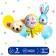 Set of balls "Happy Birthday. Animals ”, latex, foil, 7 pcs.