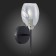 Wall lamp EVOLUCE. Sle155511-01. Gloa. 1x40 W, E14, 13x28 cm, black color, chrome