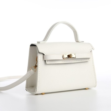 Bag Women's Messoriner, white color 19*13*7 cm-4