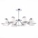 Ceiling EVOLUCE lamp. Sle155802-08. Vario. 8x40 watts, E14, 80x80x38 cm, chromium color