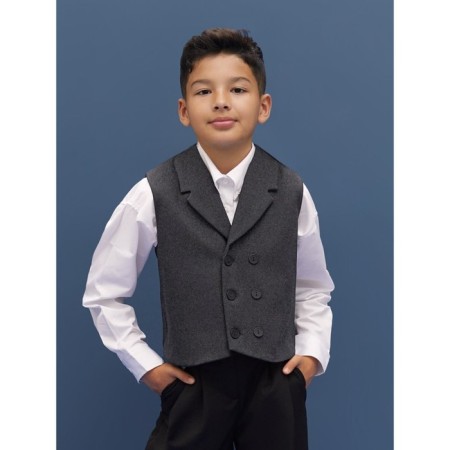 Children's vest Children's Amarobaby Study Smart, height 140 cm, gray color-6