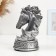A stand for a bottle "Horse" 25x15x20cm, silver silver