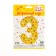 Foil ball 34 "Three cats", 3 digits, yellow, 1 pc. In the pack.