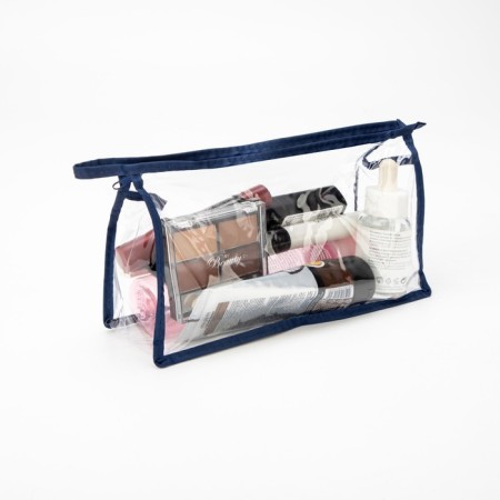 Lightning cosmetic bag, blue/transparent color-3