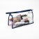 Lightning cosmetic bag, blue/transparent color
