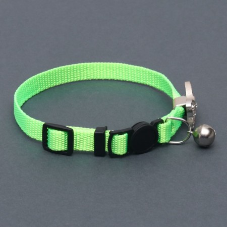 Koshachi collar "bow" with rhinestones, 30 x 1 cm, light green-1