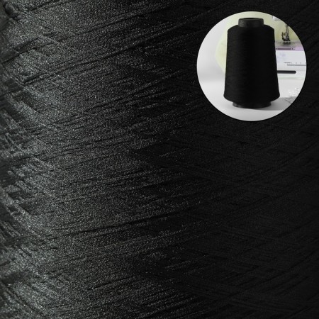 Threads for overlock 150d/1, 32910 m, textured, non -commissioned, black color-1