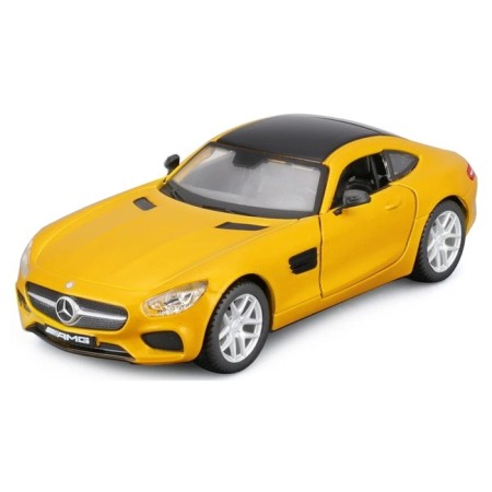 Machine BBURAGO Mercedes-AMG GT, Die-Cast, 1:32, yellow color-1