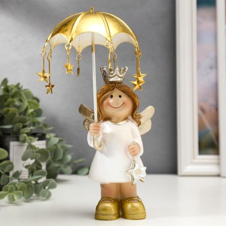 Souvenir Polystone "Angel Princess with an asterisk under the umbrella" MIX 20.5x11x11 cm-1