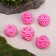 Decorative ball of vines, set of 5 pcs., Size 1 pc. - 3 cm, pink color