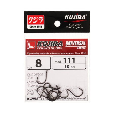 Hooks Kujira Universal 111, color BN, No. 8, 10 pcs.