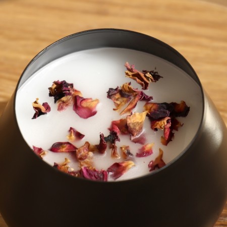 Aromatic candle in a jar of 300 g, rose-2