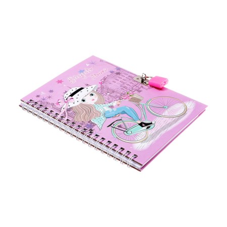 Gift notebook, 45 sheets, line, on the castle, on the crest, girl (17.8x13cm)-2