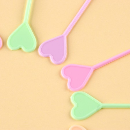Skewers "Heart", in a set 50 pieces, color mix-2