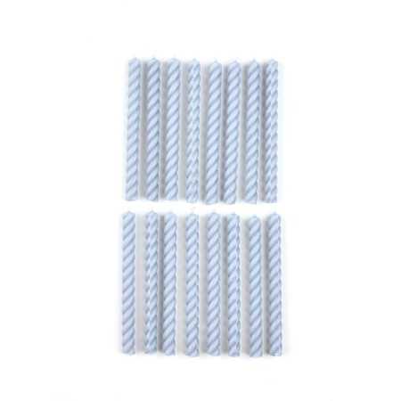 Candles for the cake, gray, 16 pcs., 6.5 x 0.5 cm-1