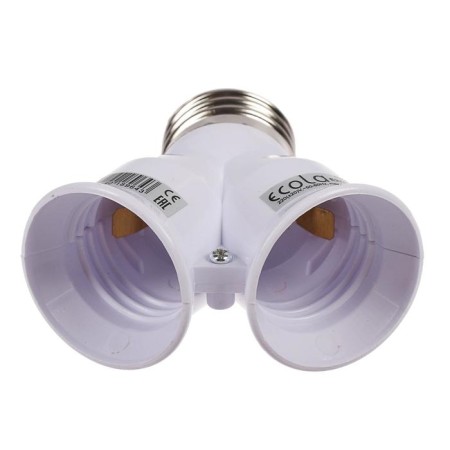 Ecla adapter, from the basement E27 to 2he27, white-1