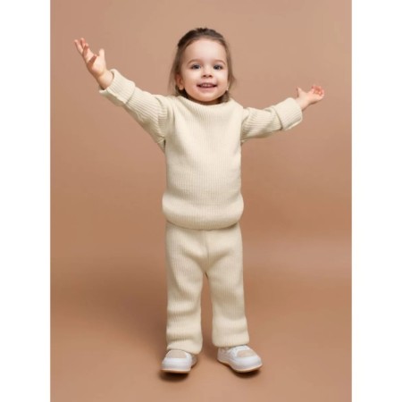 Knot -knitted suit Amarobaby Noodles, height 80 cm, milk color-8