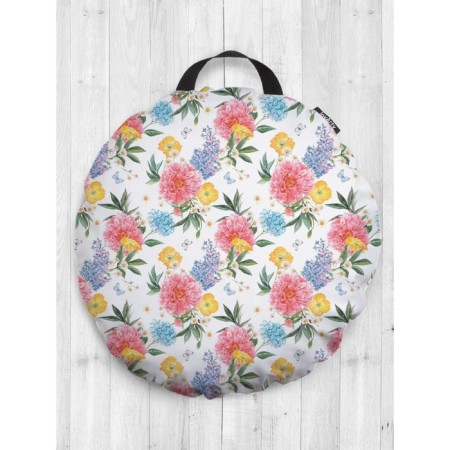 Siddle pillow "Flower panel", decorative, d = 52 cm