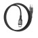 Cable Hoco U115, Type-C-Type-C, 100W, 5 A, 1.2 m, transparent, nylon braid, black