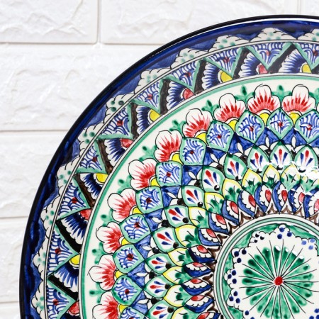 Largan Rishtan ceramics "Patterns", 36 cm, blue-3
