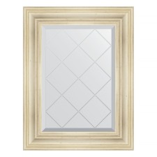 Mirror with engraving in the baguette frame, poisoned by silver 99 mm, 59x76 cm