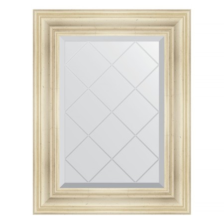 Mirror with engraving in the baguette frame, poisoned by silver 99 mm, 59x76 cm