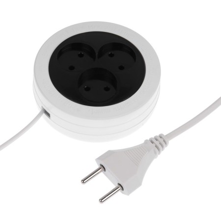 Extension cord 3 rosettes, 1.7 m, 6 A, 1300 W, SHVVP 2x0.5 mm2, without salary-1